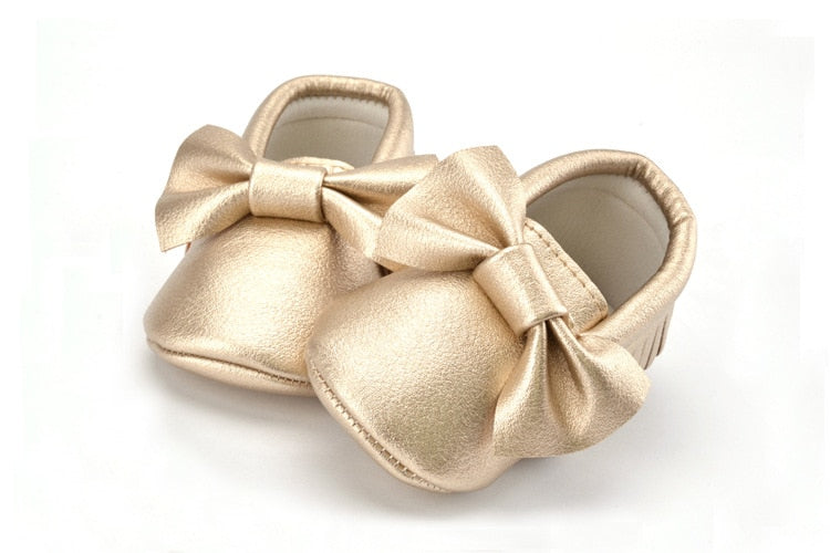 Sapato Laço sapatinho Loja Click Certo Dourado 0-6 meses 11cm