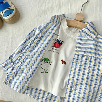 Camisa infantil a rayas