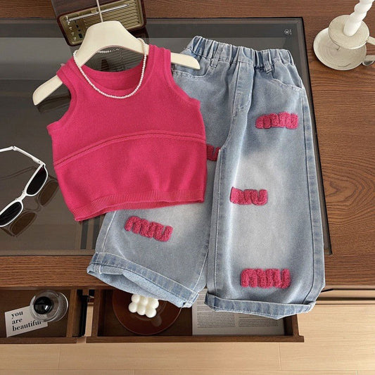 Conjunto Rosa con jeans