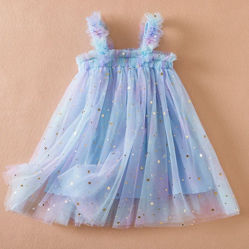 Vestido Infantil Tul Estrellas