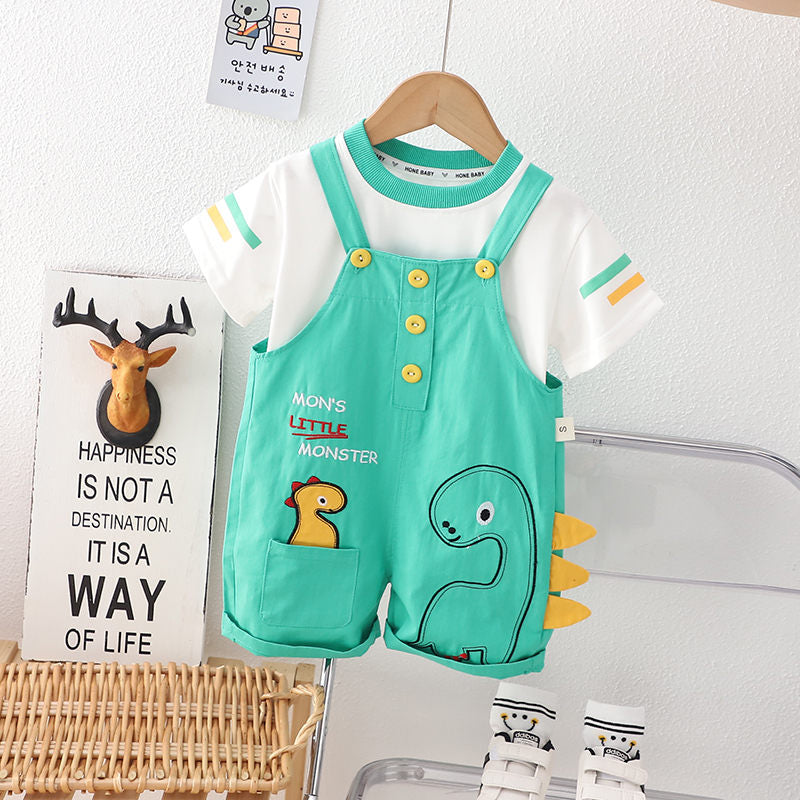 Conjunto de babero de dinosaurio