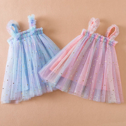 Vestido Infantil Tul Estrellas