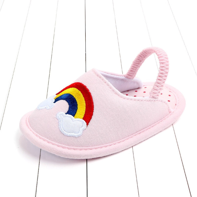 Chinelo de Bichinhos Chinelo Loja Click Certo Arco-íris 0-6 Meses 11cm 