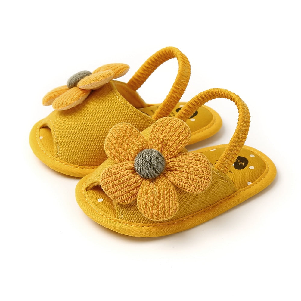 Chinelo Flores Chinelo Loja Click Certo Amarelo 0-6 Meses 11cm 