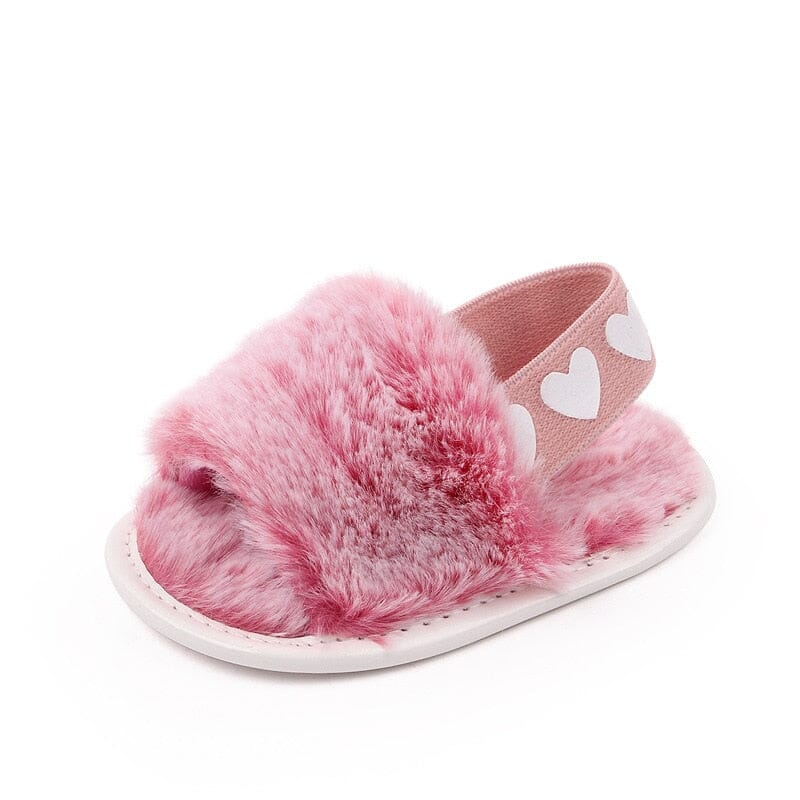 Chinelo Infantil Feminino Pelinhos Loja Click Certo Rosa 0-6 Meses 