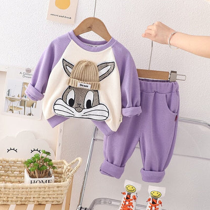 Conjunto Infantil Coelhinho Pernalonga Loja Click Certo Roxo 6-12 Meses 