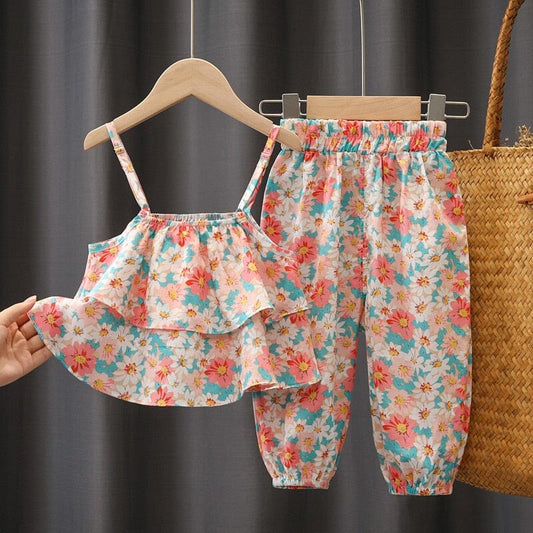 Conjunto Infantil Feminino Flores Loja Click Certo 