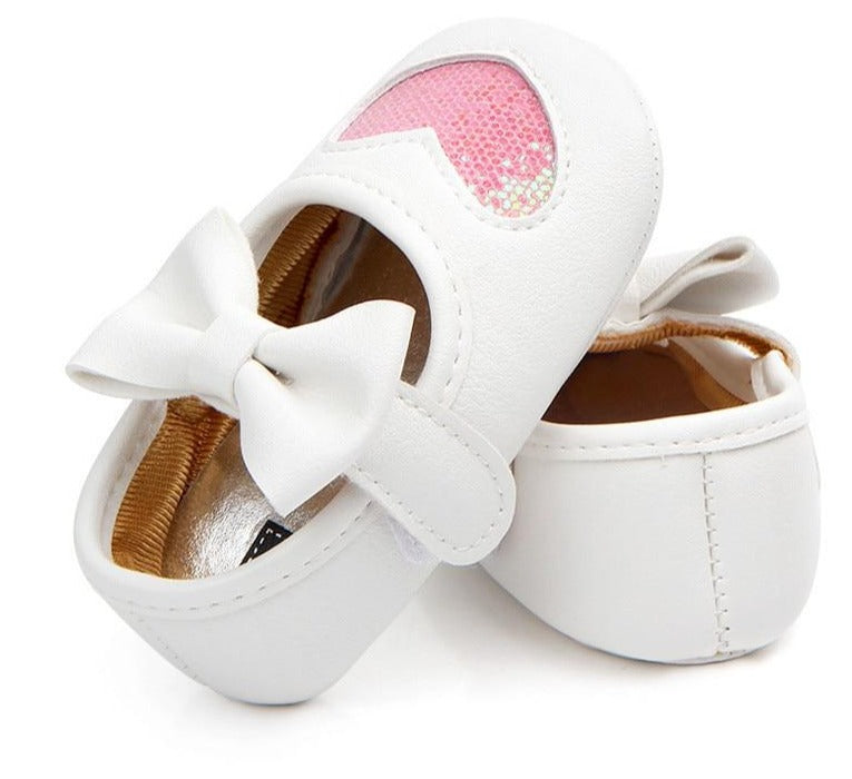 Sapatilha Coração sapatos Loja Click Certo Rosa 0-6 Meses 11cm 