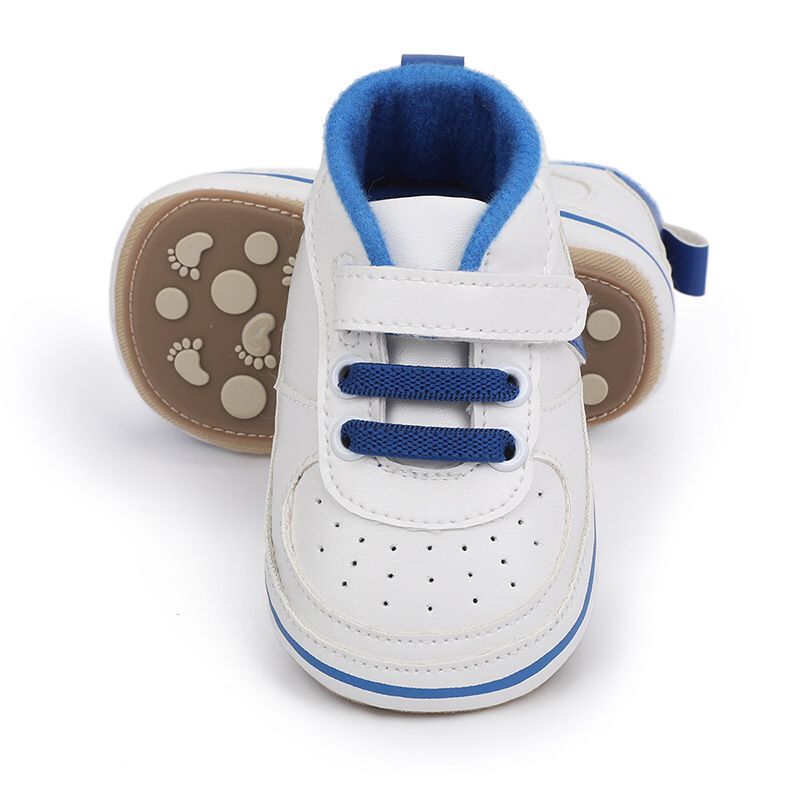 Tênis NK tenis Loja Click Certo Branco e Azul 0-6 Meses 11cm 