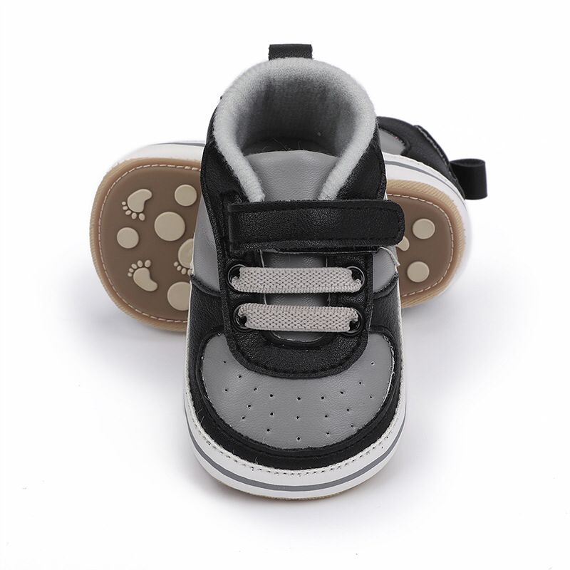 Tênis NK tenis Loja Click Certo Preto e Cinza 0-6 Meses 11cm 