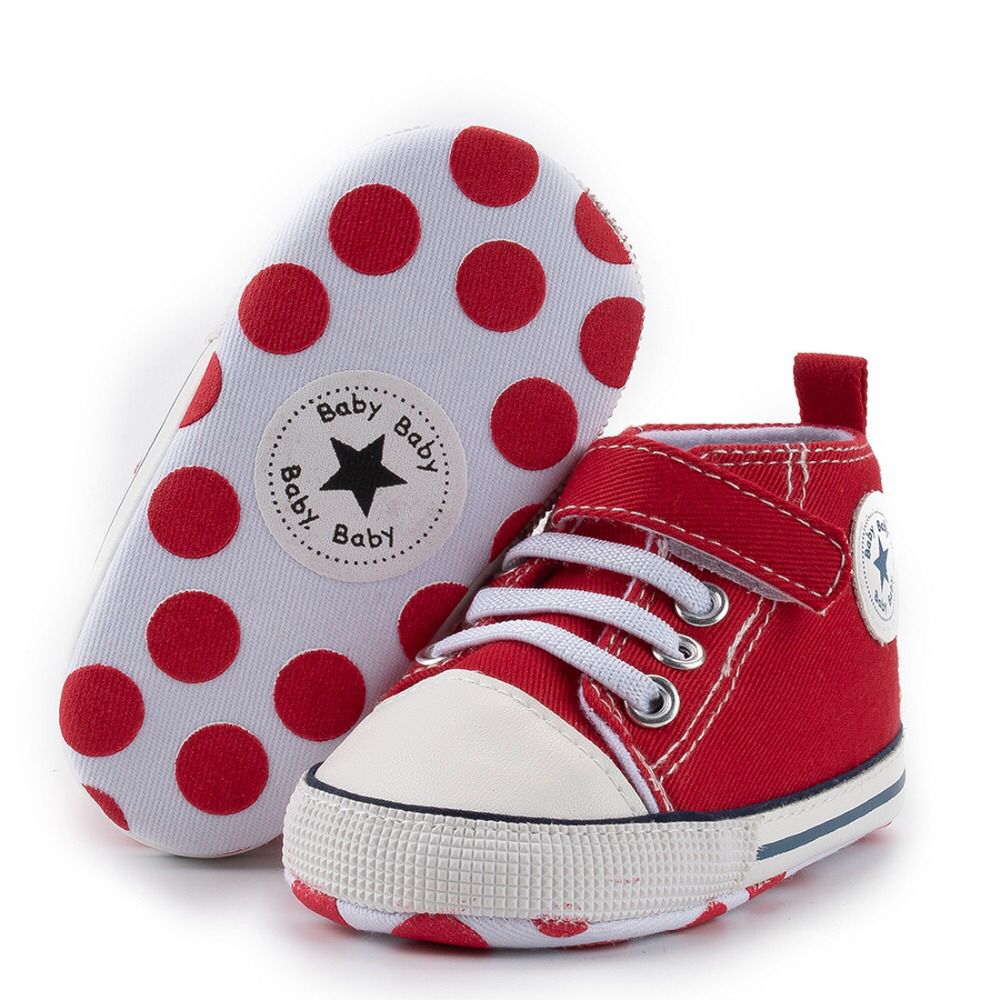 Tênis Star Cano Alto Tênis Loja Click Certo Vermelho 0-6 Meses-11cm 