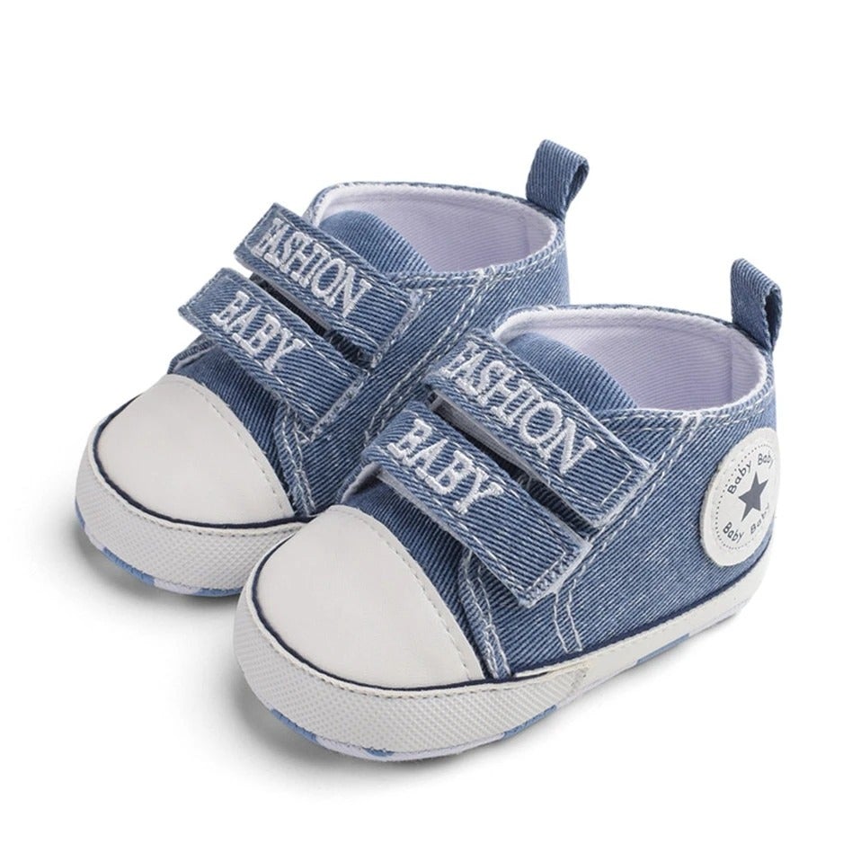 Tênis Star Velcro Duplo tenis Loja Click Certo Jeans 0-6 Meses 11cm 