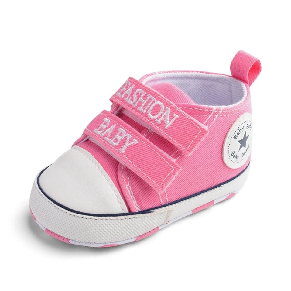 Tênis Star Velcro Duplo tenis Loja Click Certo Rosa 0-6 Meses 11cm 