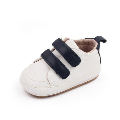 Tênis Velcro Duplo Tênis Loja Click Certo Branco e Preto 0-6 Meses 11cm 