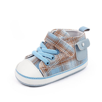 Tênis Velcro e Cadarço Loja Click Certo Azul 0-6 meses 11cm 