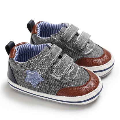 Tênis Velcro Estrelinha Tênis Loja Click Certo Cinza 0-6 Meses 11cm 