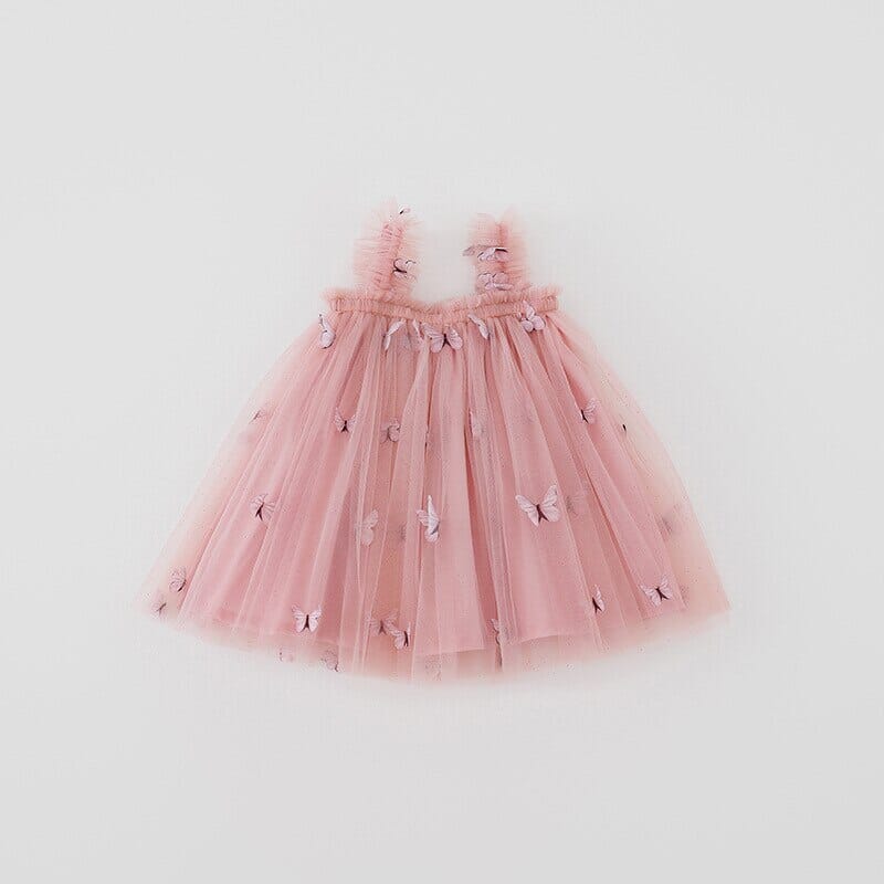 Vestido Infantil Borboletinhas Tule Loja Click Certo 