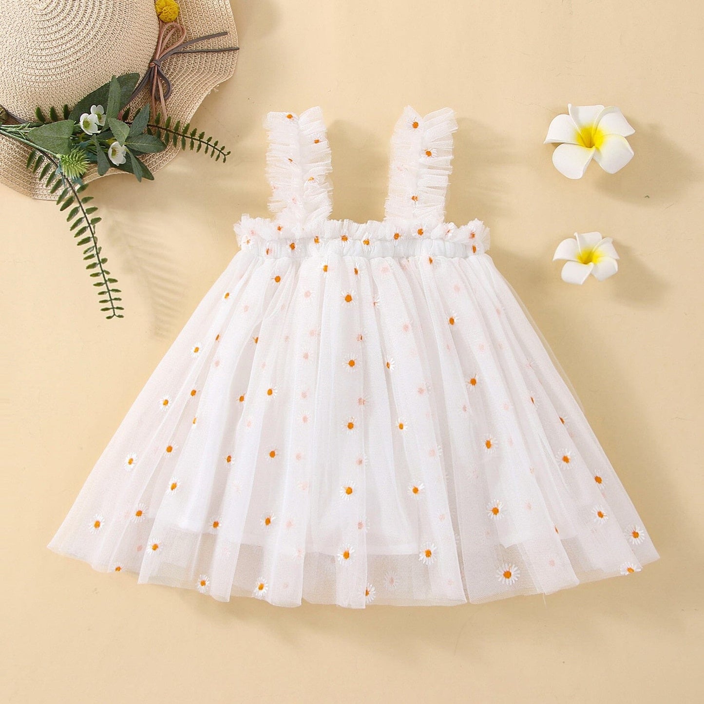 Vestido Infantil Bordado e Tule Loja Click Certo 