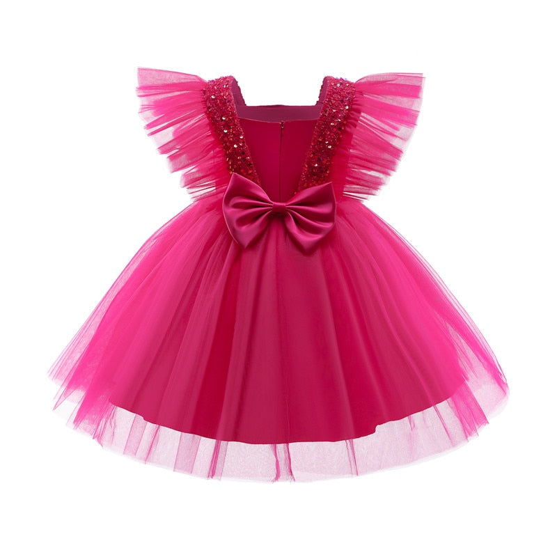 Vestido de Festa Infantil em Tule e Renda 