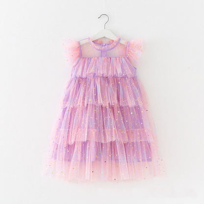 Vestido Infantil Babados Tule 