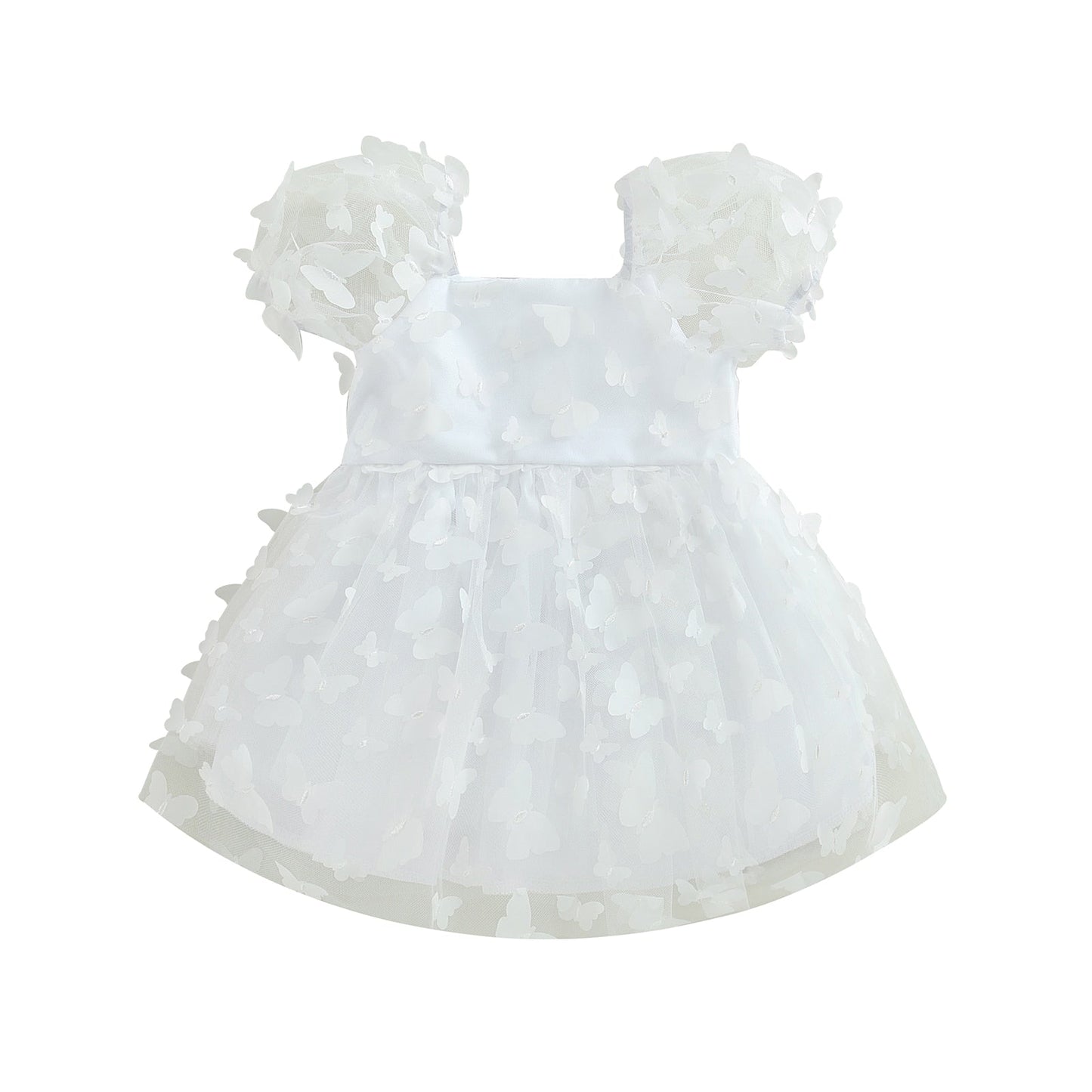 Princess dress, tulle dress with puffed sleeves Butterfly