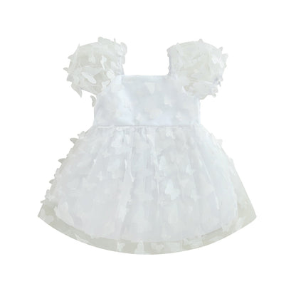 Princess dress, tulle dress with puffed sleeves Butterfly