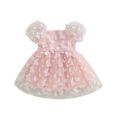 Princess dress, tulle dress with puffed sleeves Butterfly