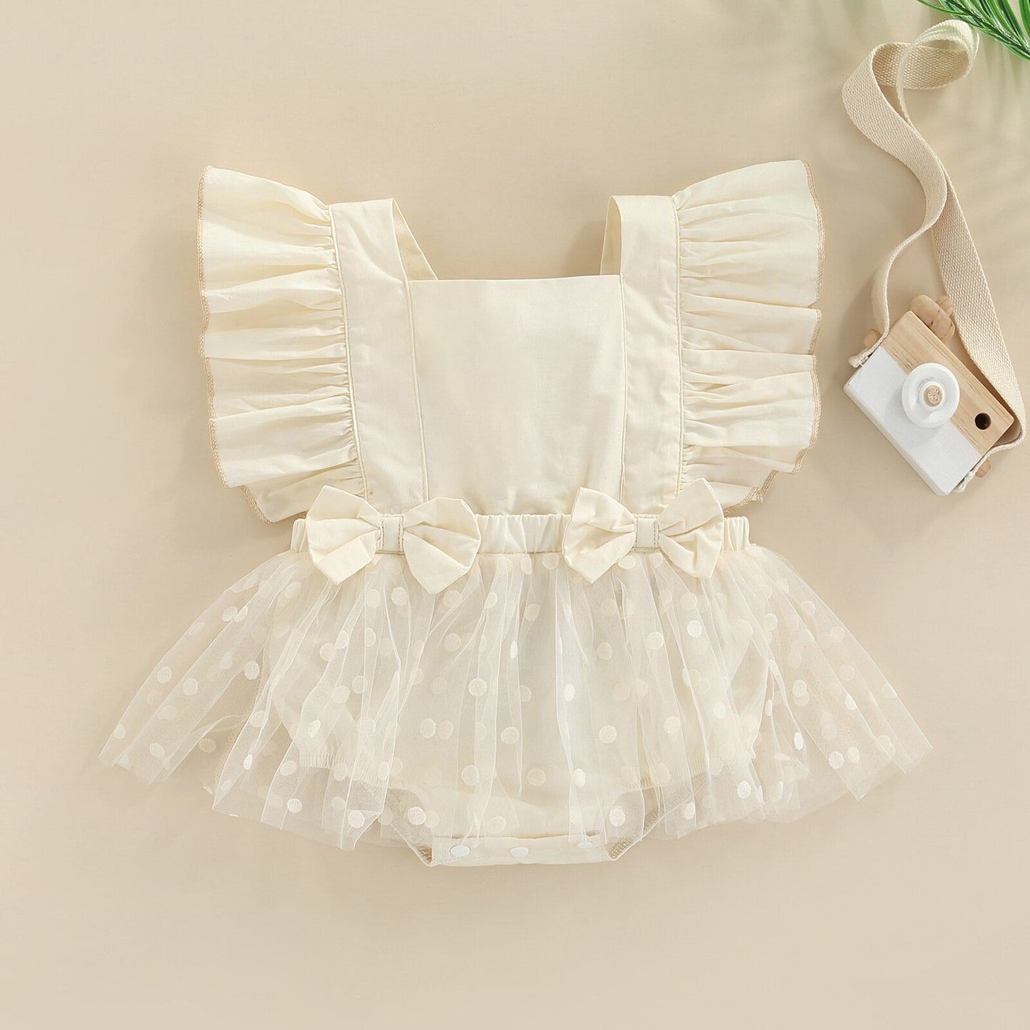 Poá and Tulle Children's Bodysuit