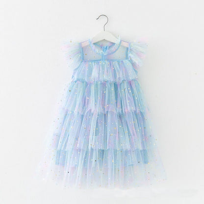 Vestido Infantil Babados Tule 