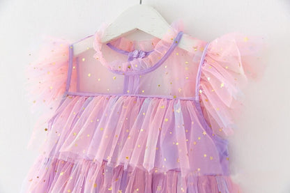 Vestido Infantil Babados Tule 