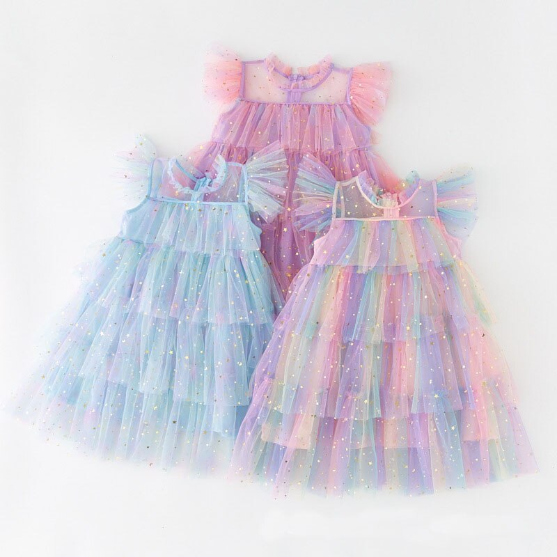 Vestido Infantil Babados Tule 