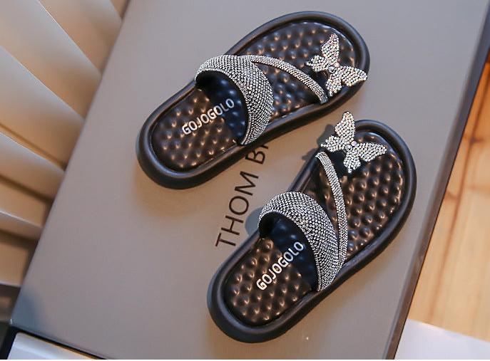 Strass Butterfly Children's Sandal