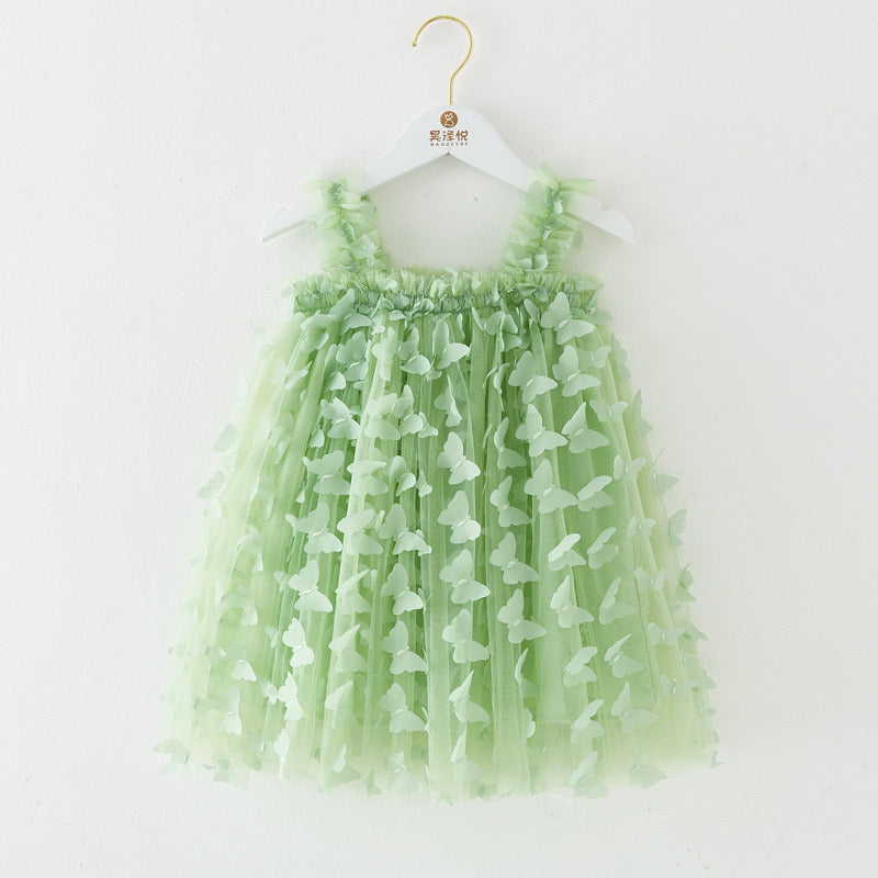 Vestido Infantil Tul Mariposas