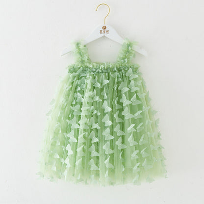 Vestido Infantil Tul Mariposas