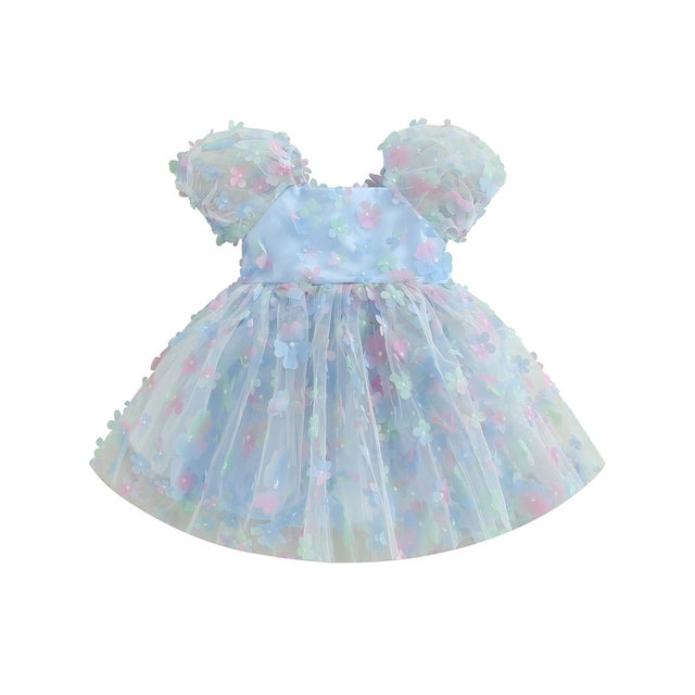 Princess dress, tulle dress with puffed sleeves Butterfly